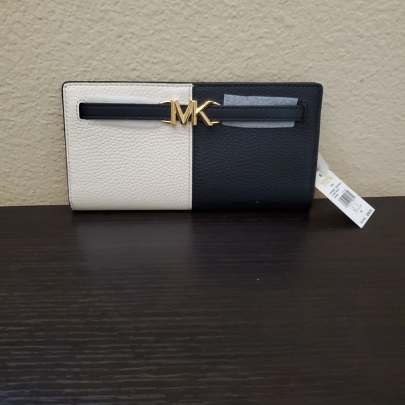 Michael kors Reed Large Two Tone Pebbled Leather Wallet - Picture 5 of 13